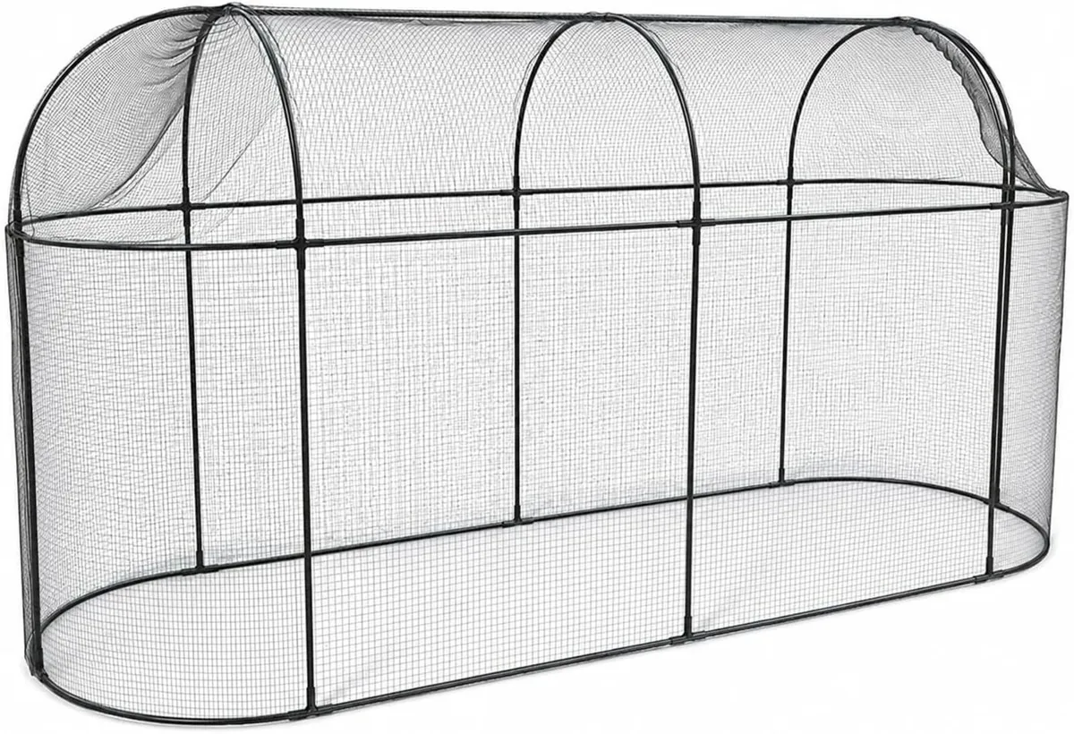 Steel Long Fruit Cage Frame with Bird Netting - Image 1