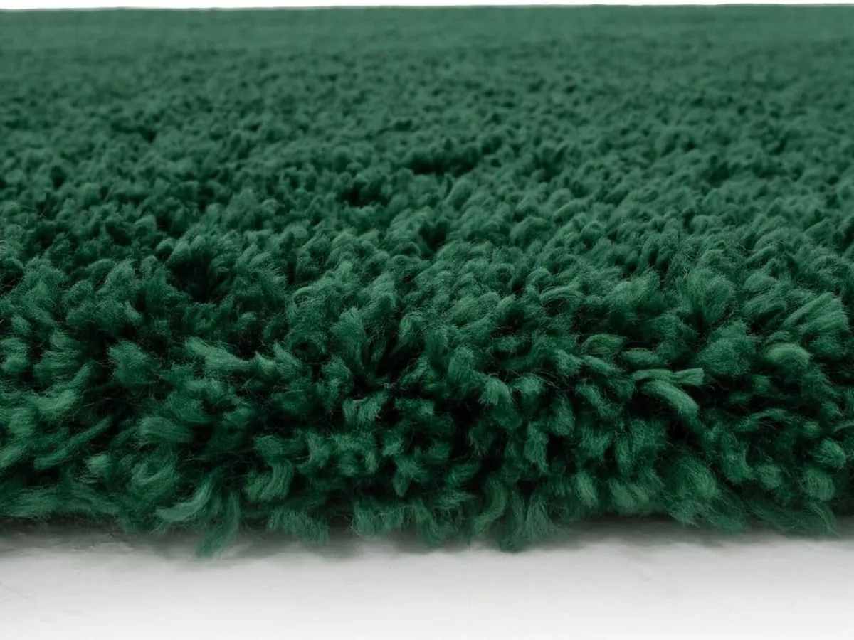 Luxury Thick Pile Emerald Shaggy Living Room Area - Image 4