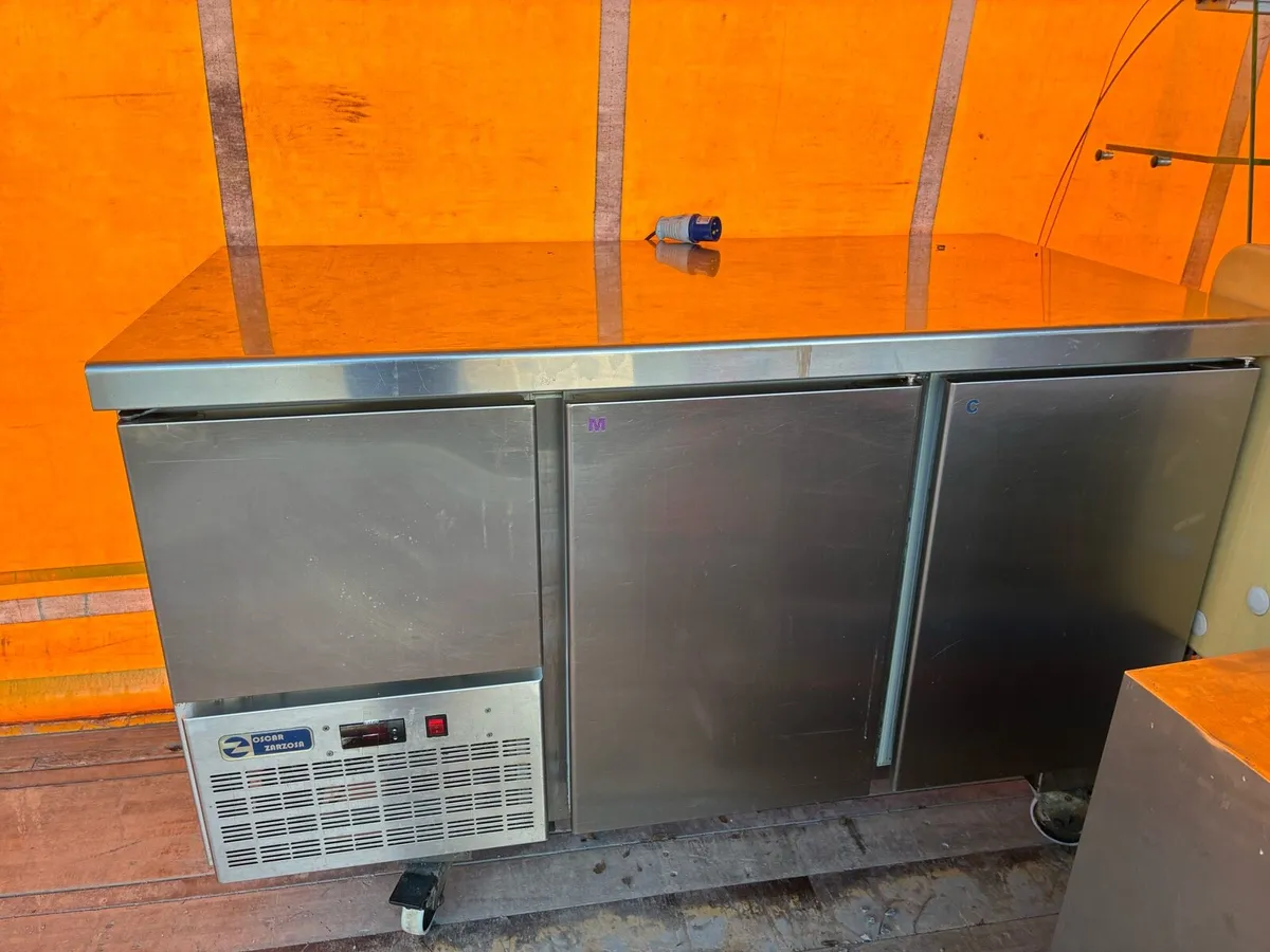 Stainless steel under counter fridge - Image 1
