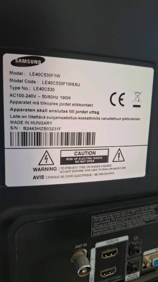 Samsung 40in TV - Image 4