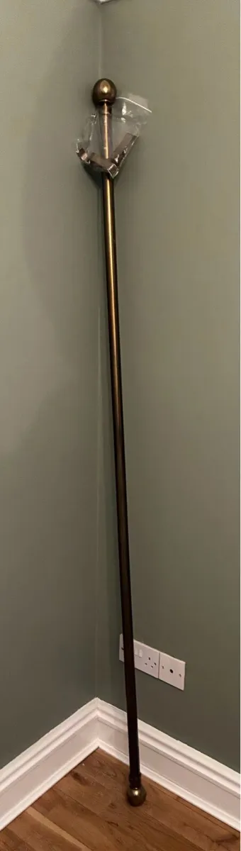 Antique Brass Curtain Pole - Image 2