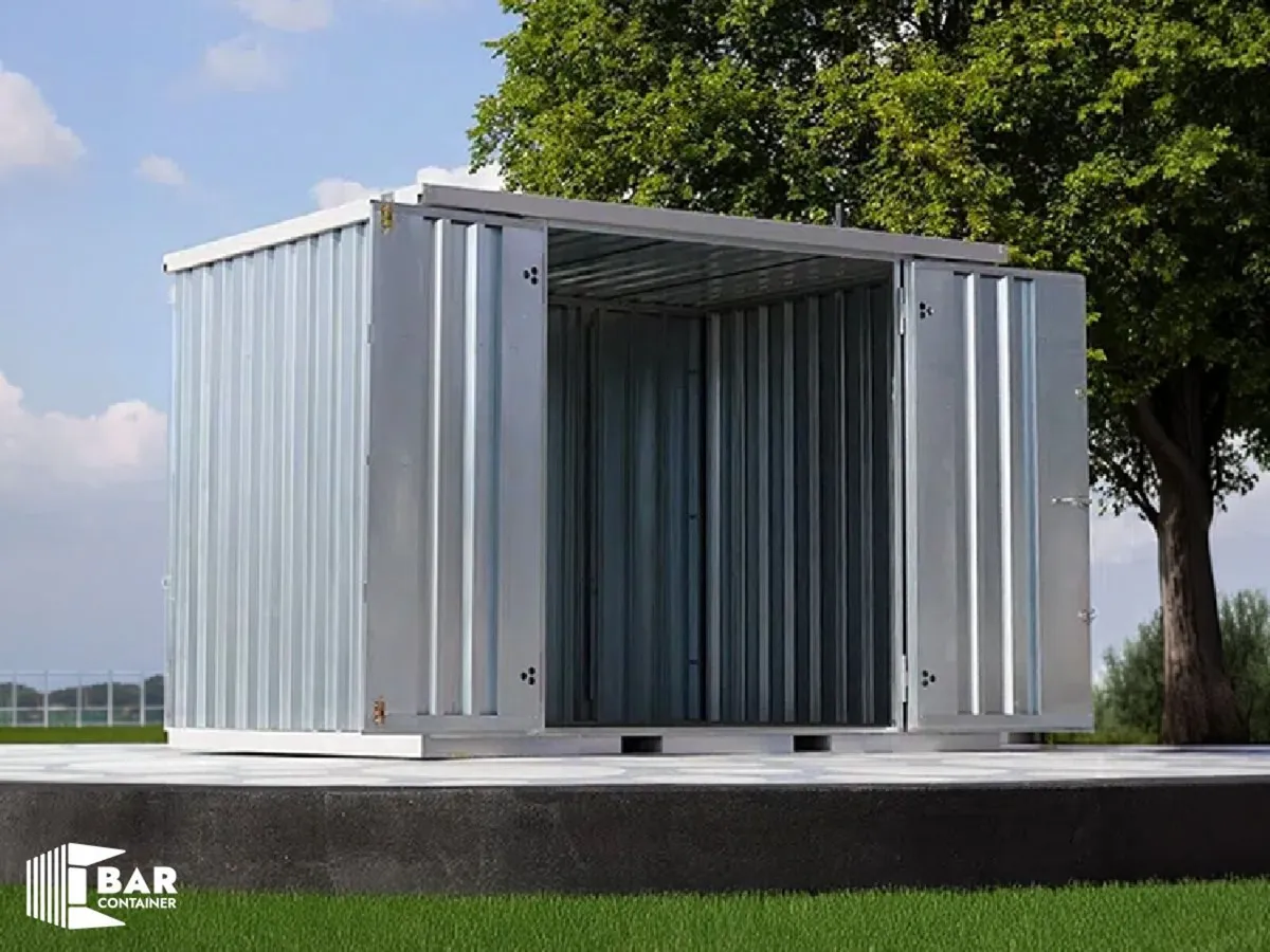 Secure Outdoor Storage Unit – Galvanised Steel - Image 4