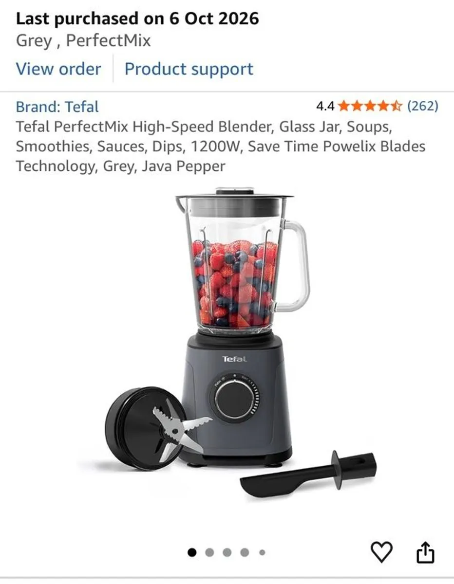 Tefal PerfectMix High-Speed Blender  1200W  Like New - Image 1