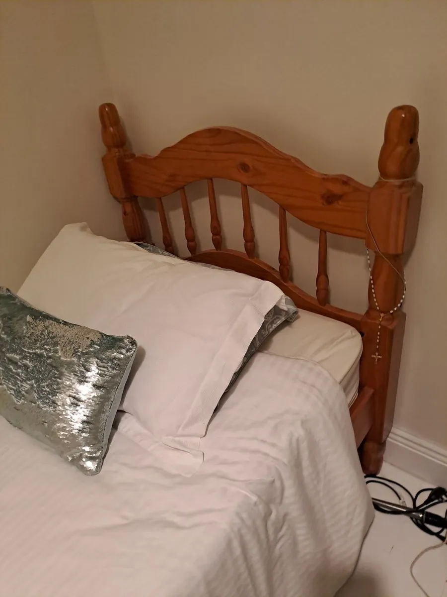 Solid single bed for sale. - Image 2