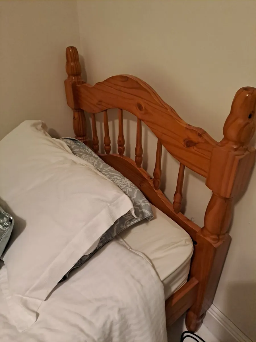 Solid single bed for sale. - Image 3