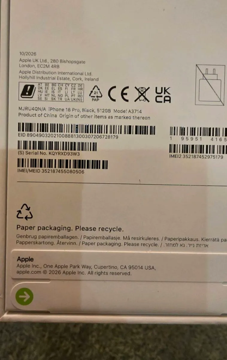 Apple Iphone 18 Pro 512GB IRISH - Image 3