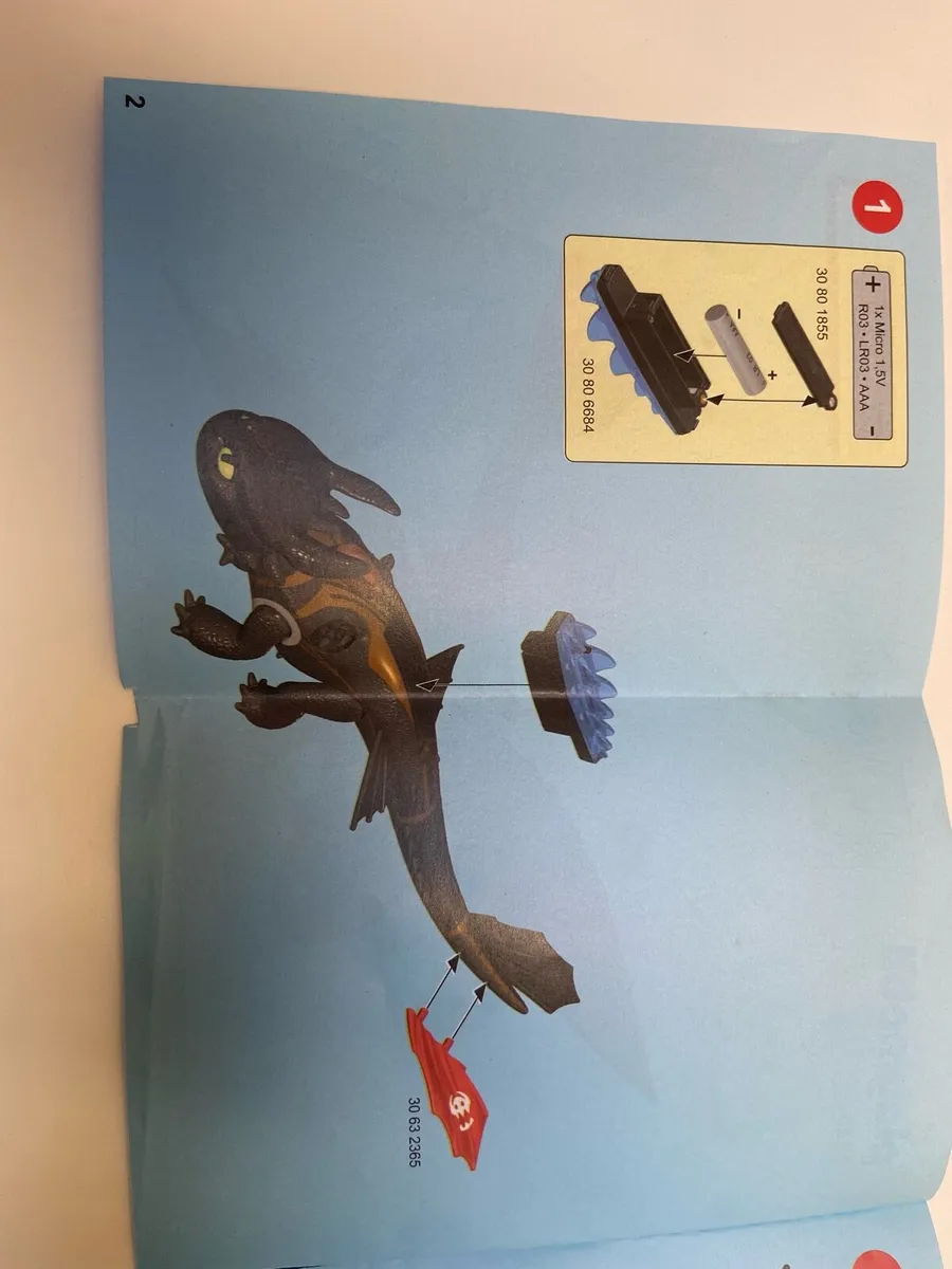 Playmobil dragons hiccup & toothless with lights - Image 4
