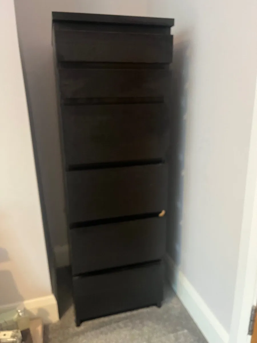 IKEA malm 6 drawer chest with mirror lid - Image 4