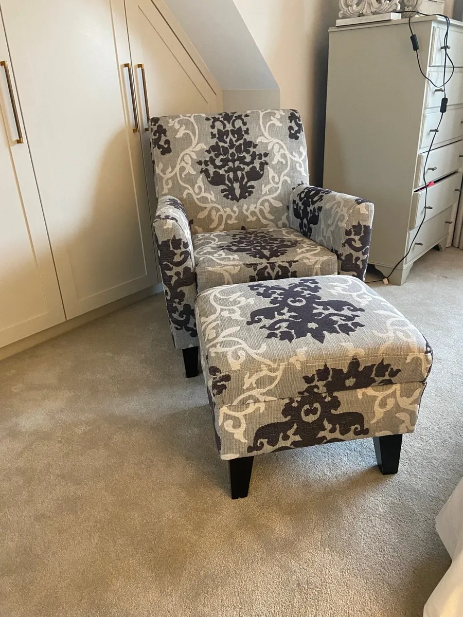 Armchair & Footstool - Image 1