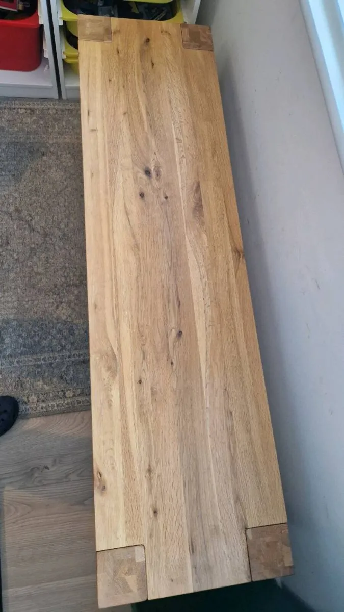 Solid Oak Wooden bench kitchen seat. - Image 2