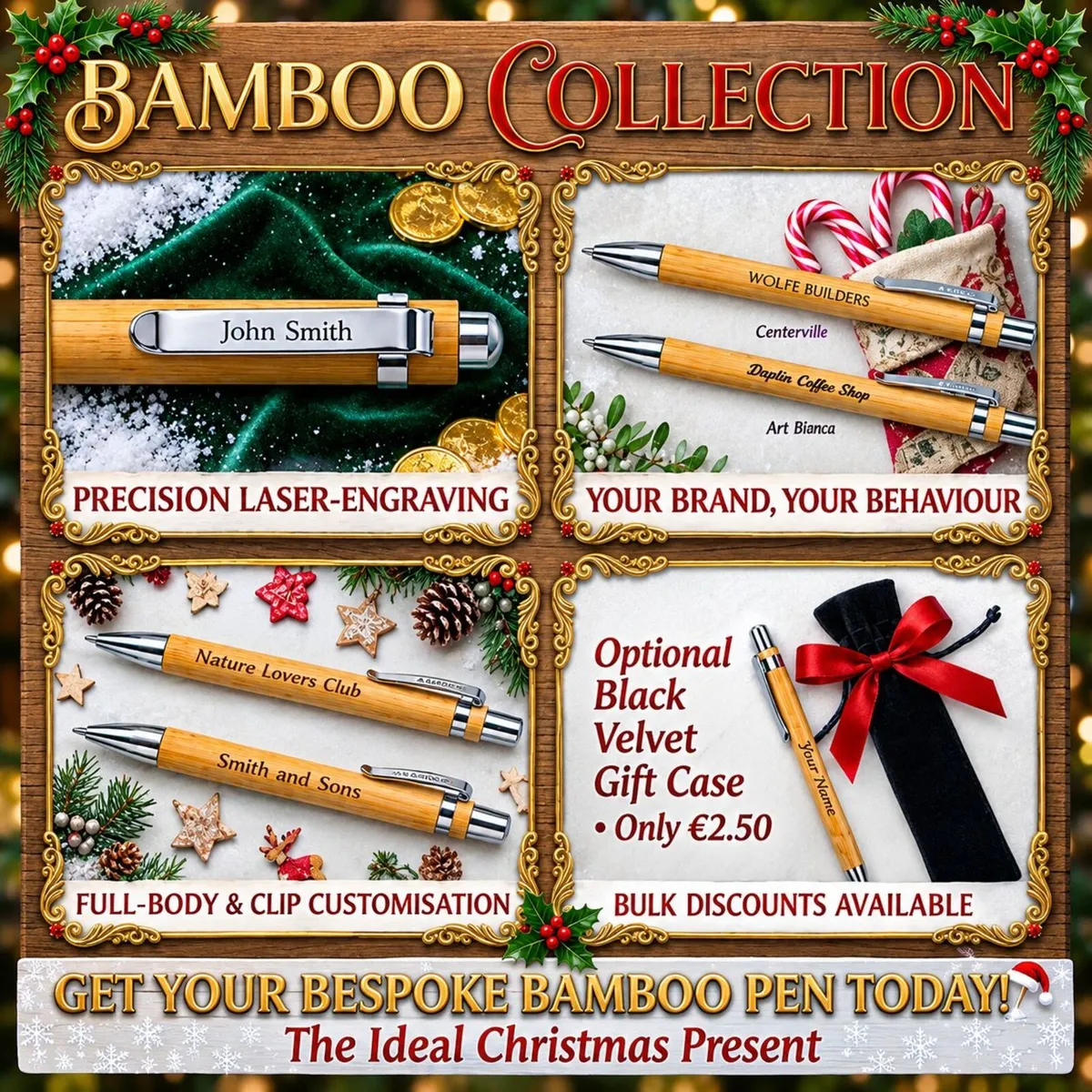 Personalised Ballpoint Pens Laser Engraved - Image 1