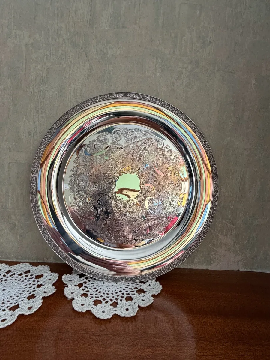 Silver plated trays x 2 - Image 4