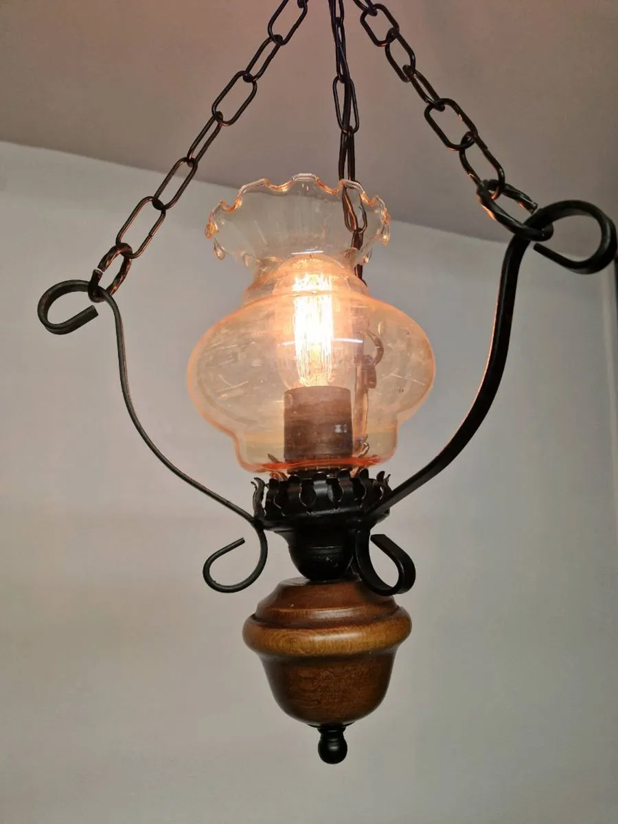 Pair of Vintage French 1970s ceiling lights - Image 2