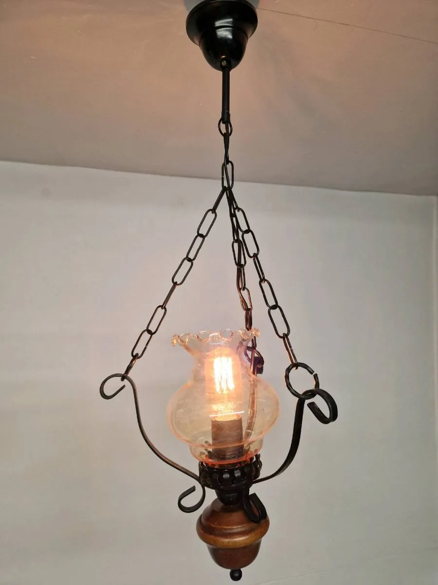 Pair of Vintage French 1970s ceiling lights - Image 3