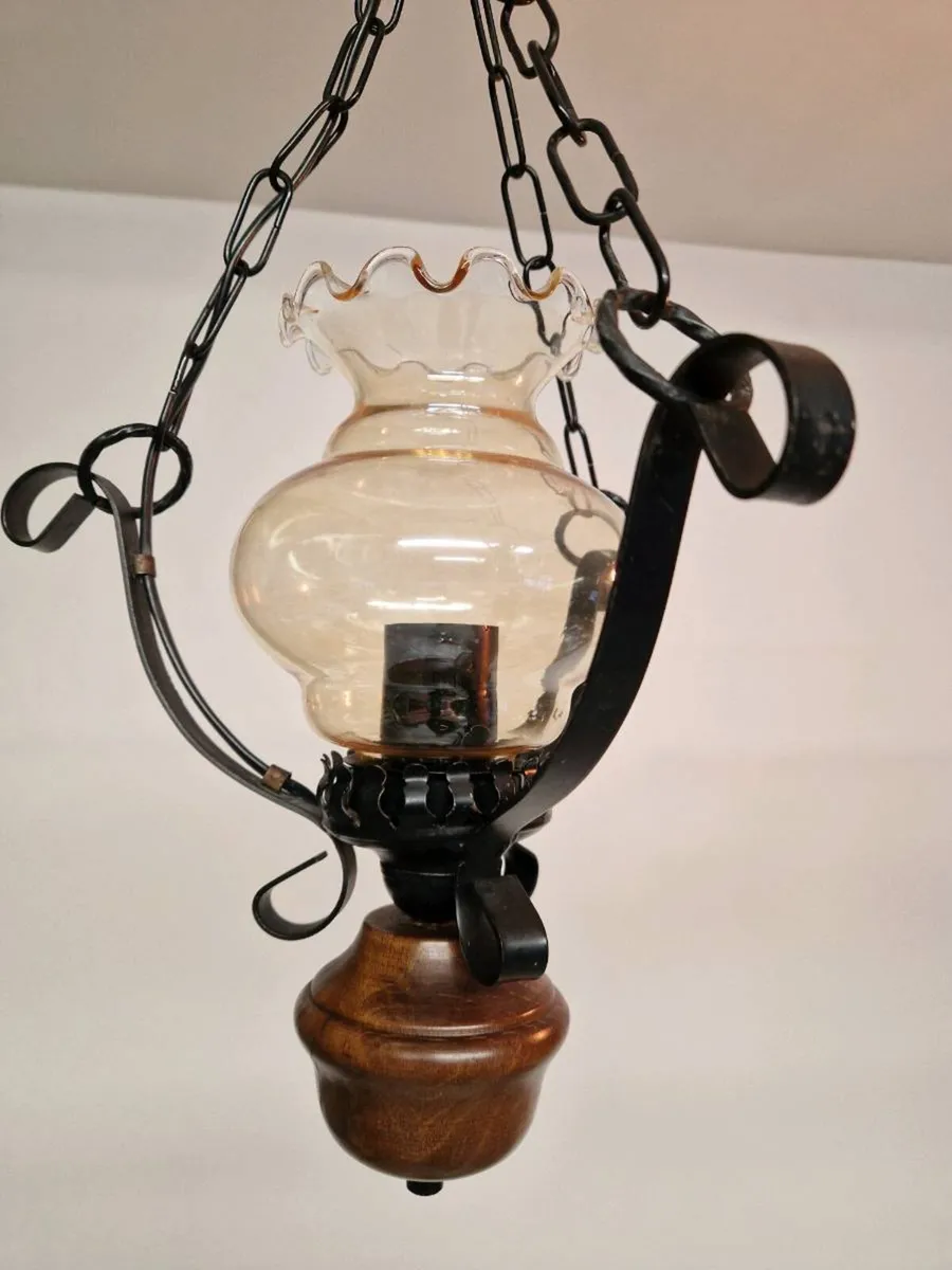 Pair of Vintage French 1970s ceiling lights - Image 4