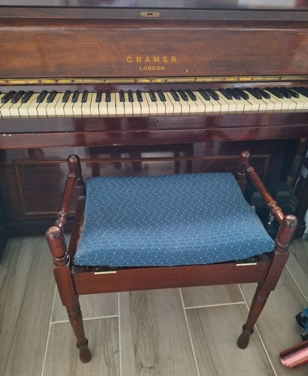 Piano with stool for sale - Image 3
