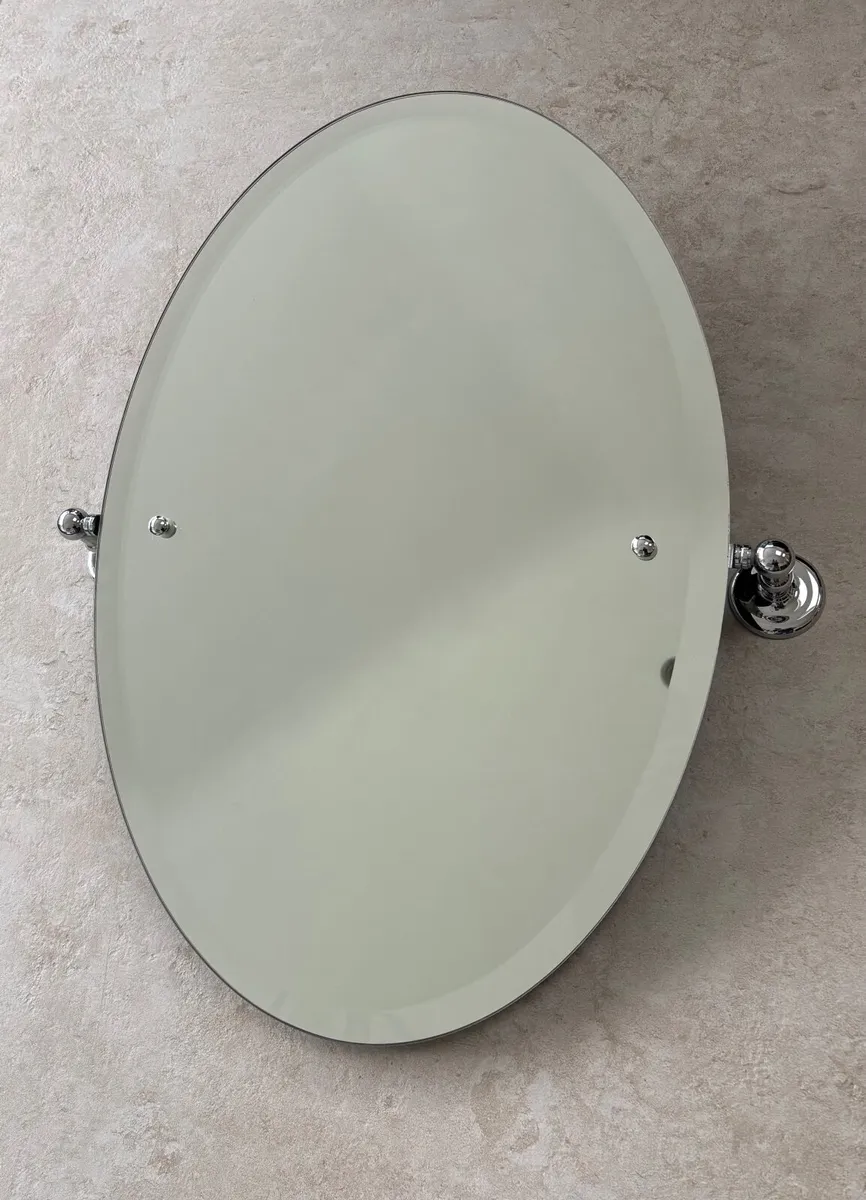 Samuel Heath tilting oval wall mirror - Image 1