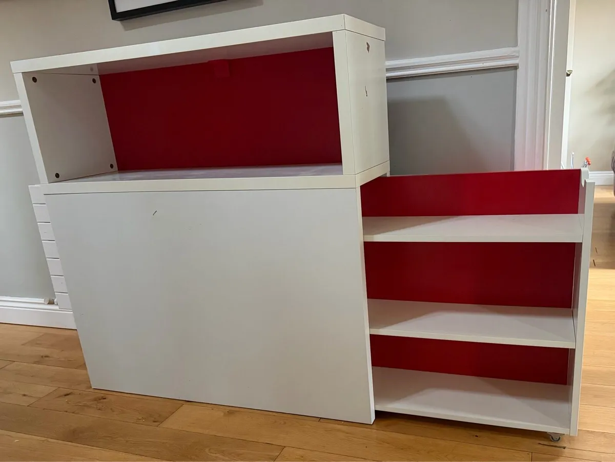 Free IKEA headboard bookshelf with rollout storage - Image 2