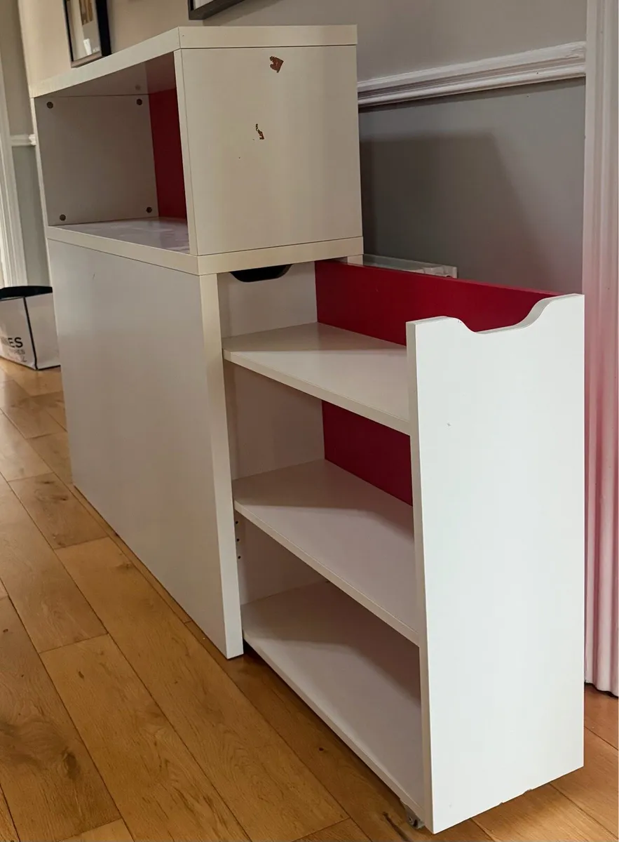Free IKEA headboard bookshelf with rollout storage - Image 3