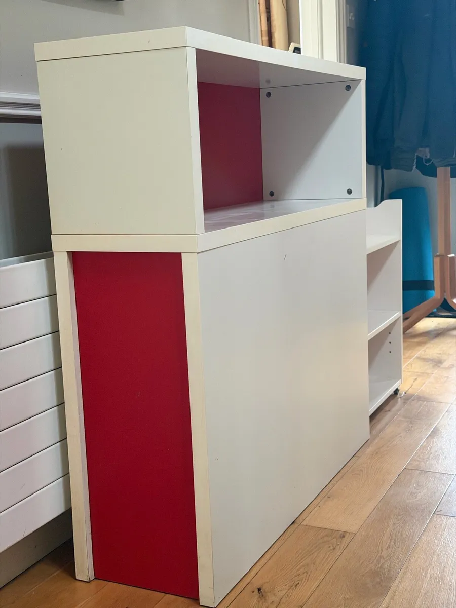 Free IKEA headboard bookshelf with rollout storage - Image 4