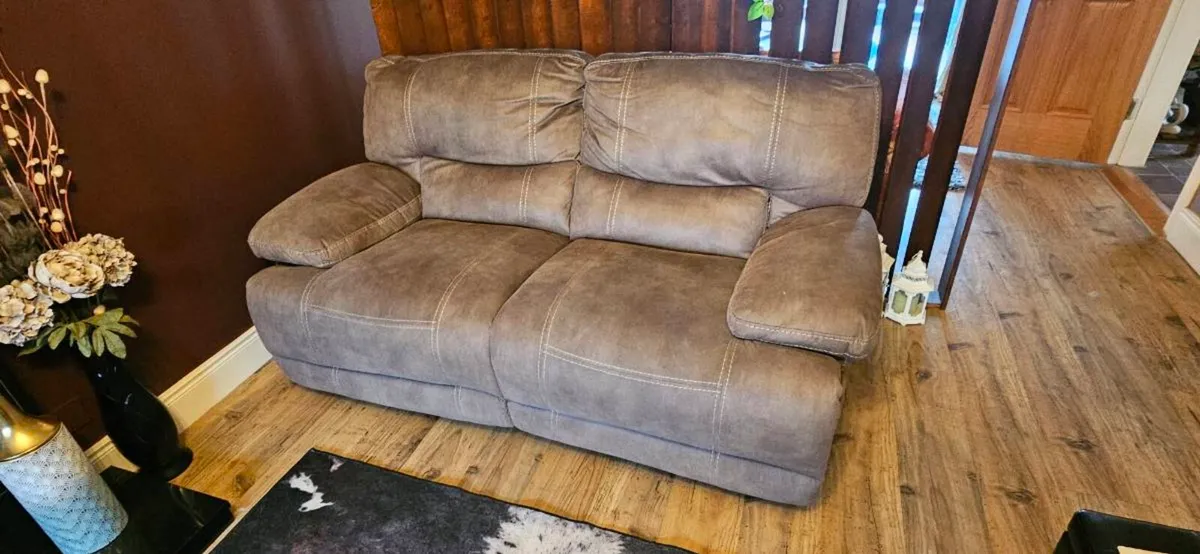 Pair of 2-Seater Recliner Sofas - Image 1