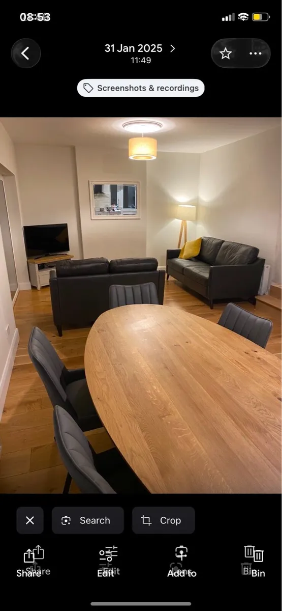 Dining room table , tv cabinet and coffee table - Image 1