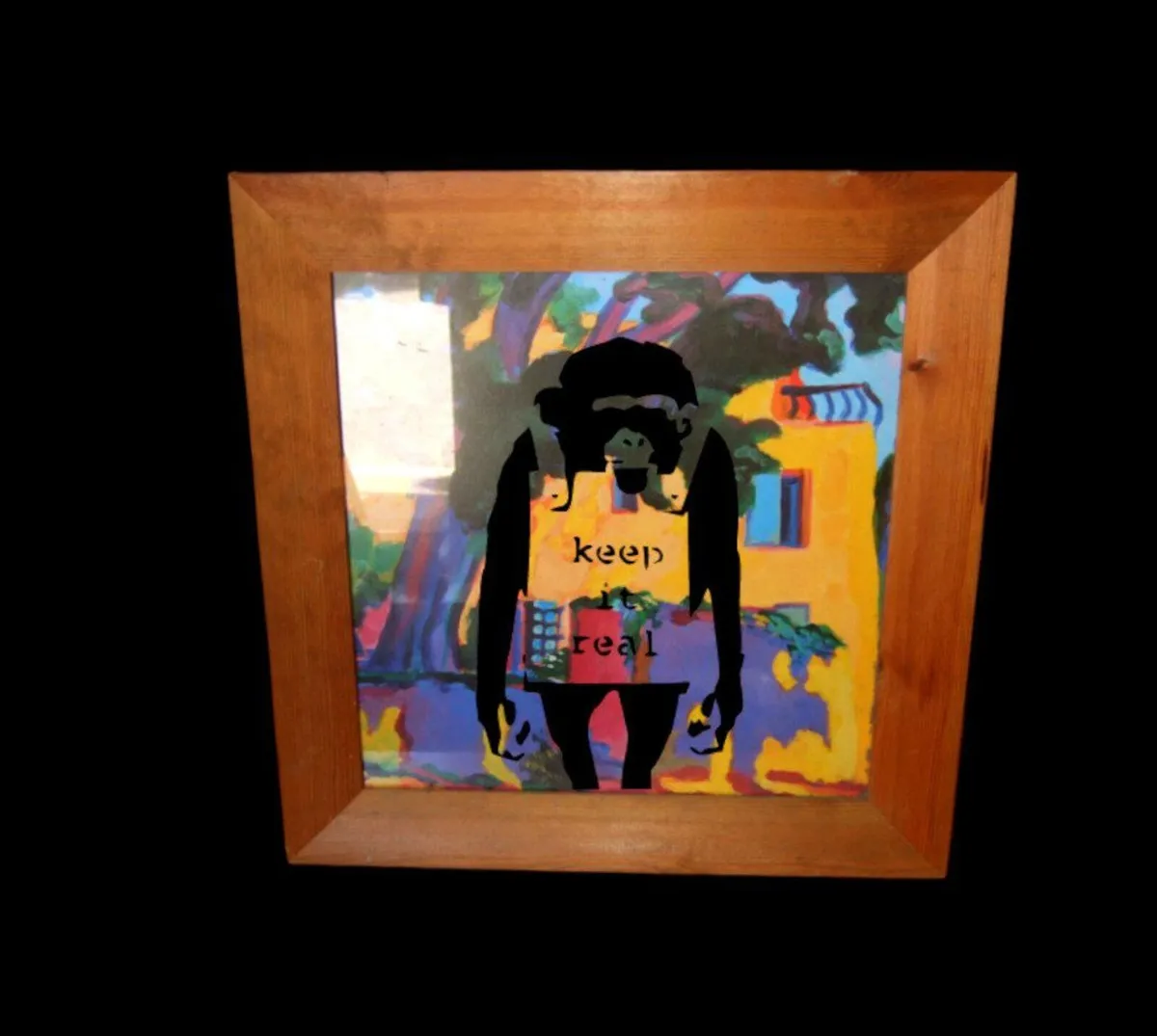 Framed 'After Banksy' Art Print - Keep It Real - Image 2