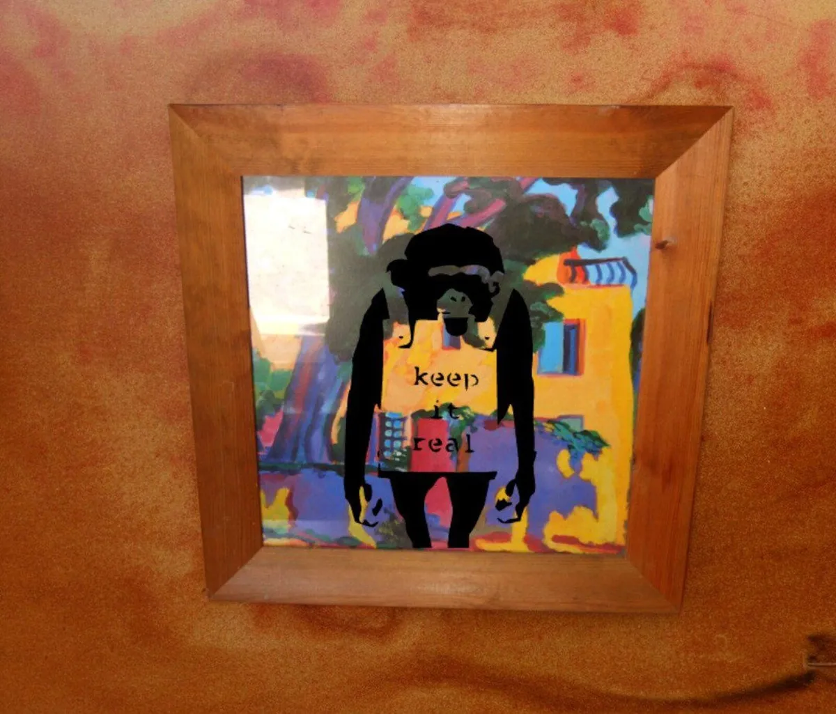 Framed 'After Banksy' Art Print - Keep It Real - Image 4