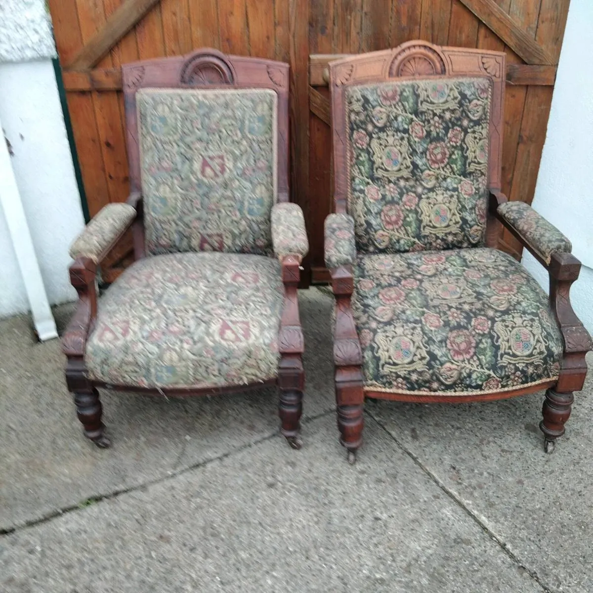 2Antique Armchairs - Image 1