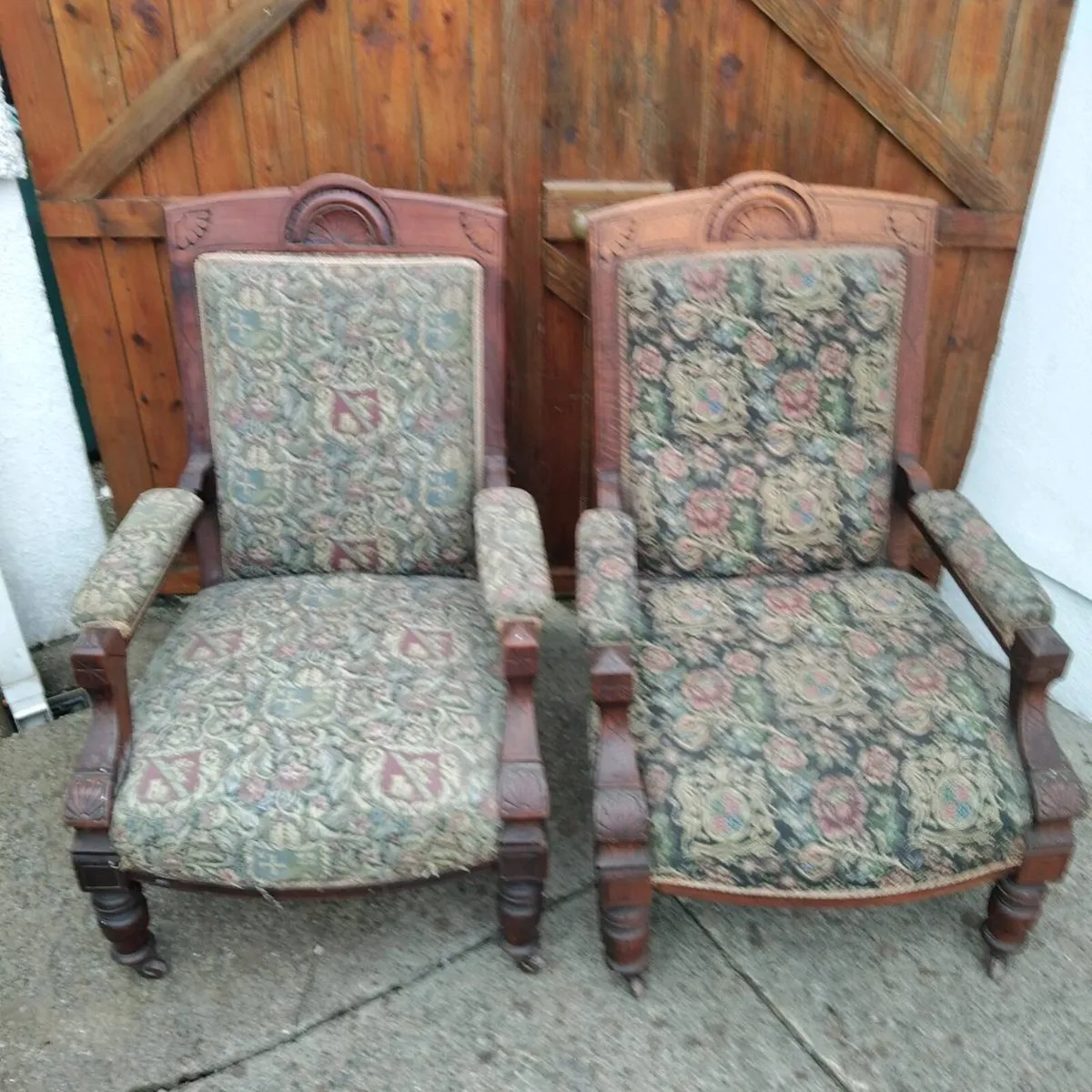 2Antique Armchairs - Image 3