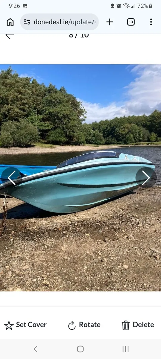 Shakespeare Mini Clubman fiberglass speedboat. - Image 1