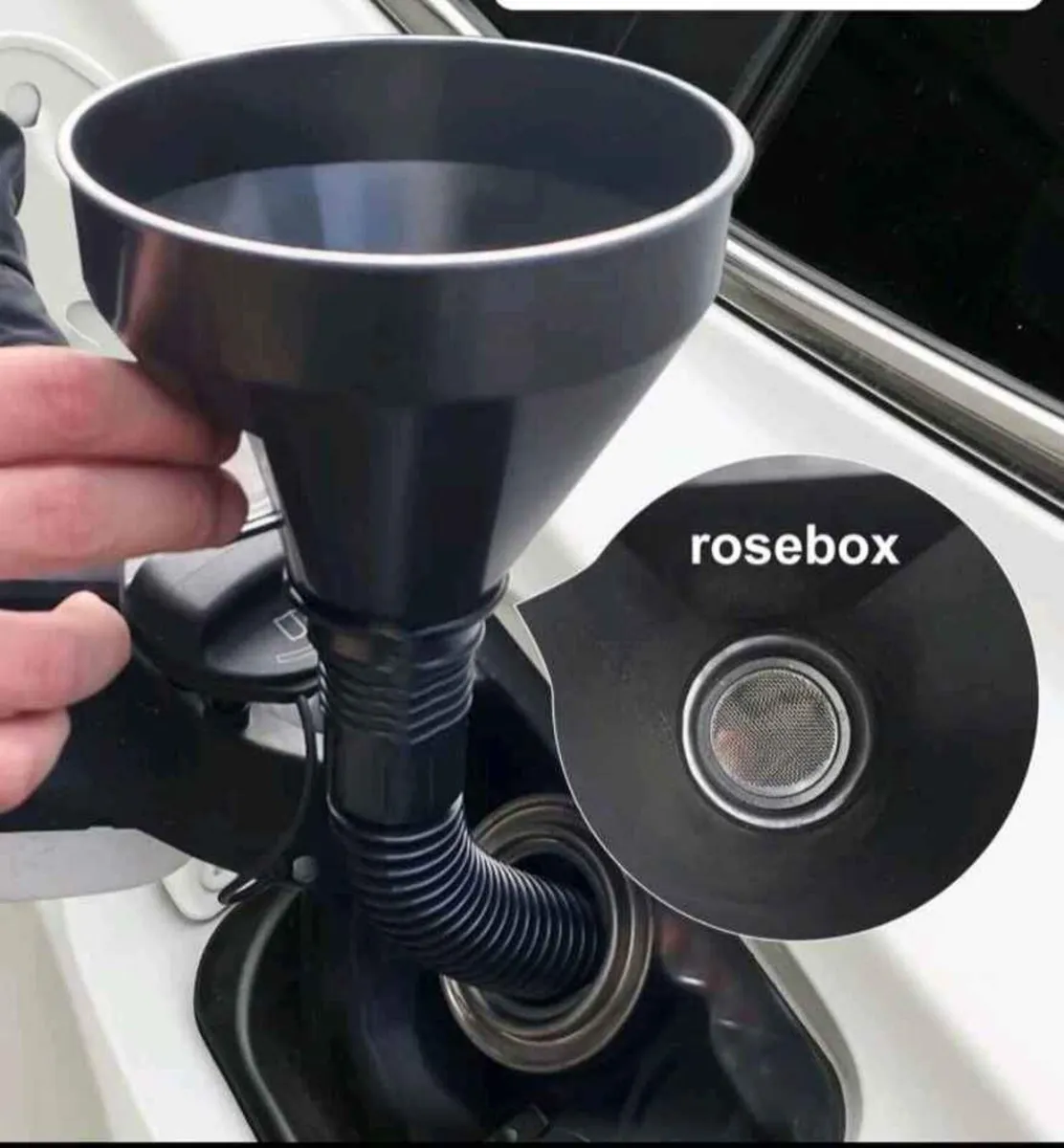 Gasoline oil etc funnel with filter - Image 1