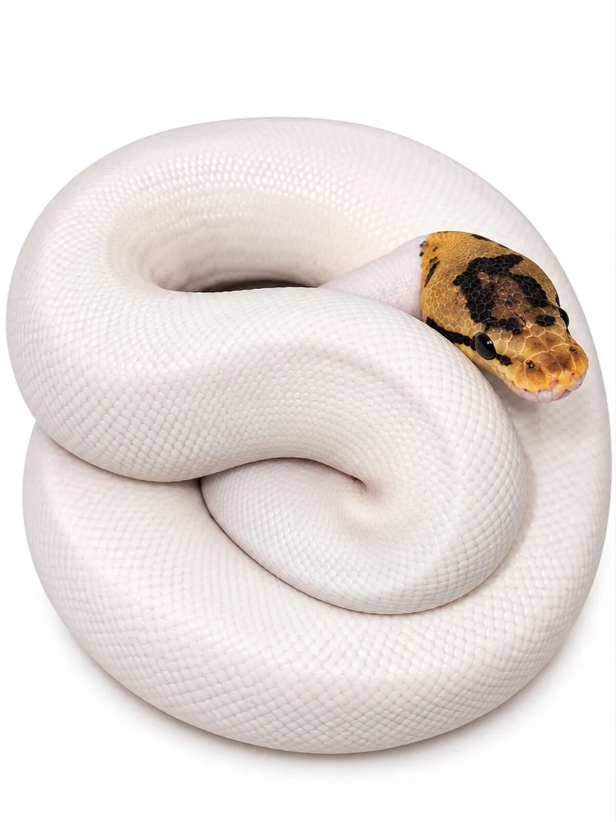 Spider yb pied male royal python