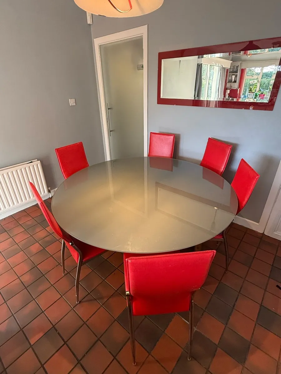 Toughened Glass Table Top & 6 Chairs - Image 2