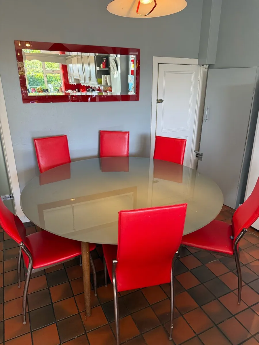 Toughened Glass Table Top & 6 Chairs - Image 4