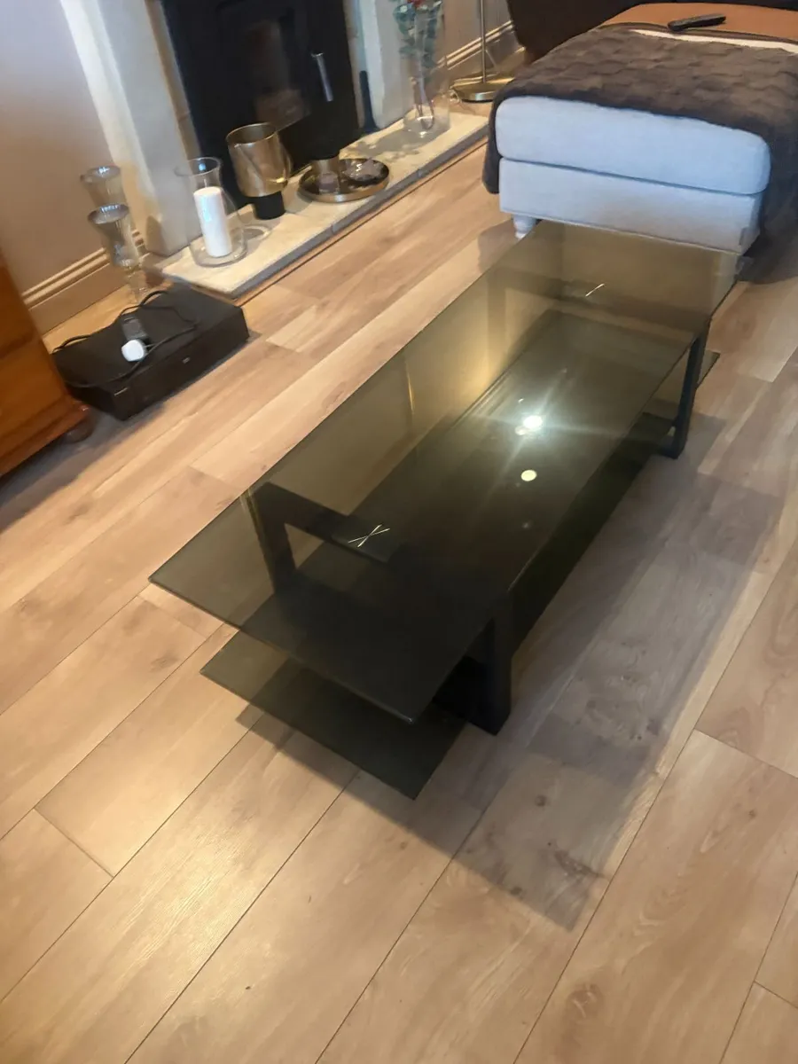 Smoked Glass TV Table - Image 1
