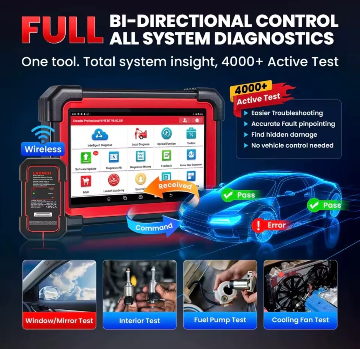 LAUNCH X431 CRP919XBT OBD2 Scanner NEW - Image 3