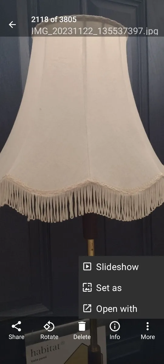 Vintage Lamp shade eith fringe - Image 2