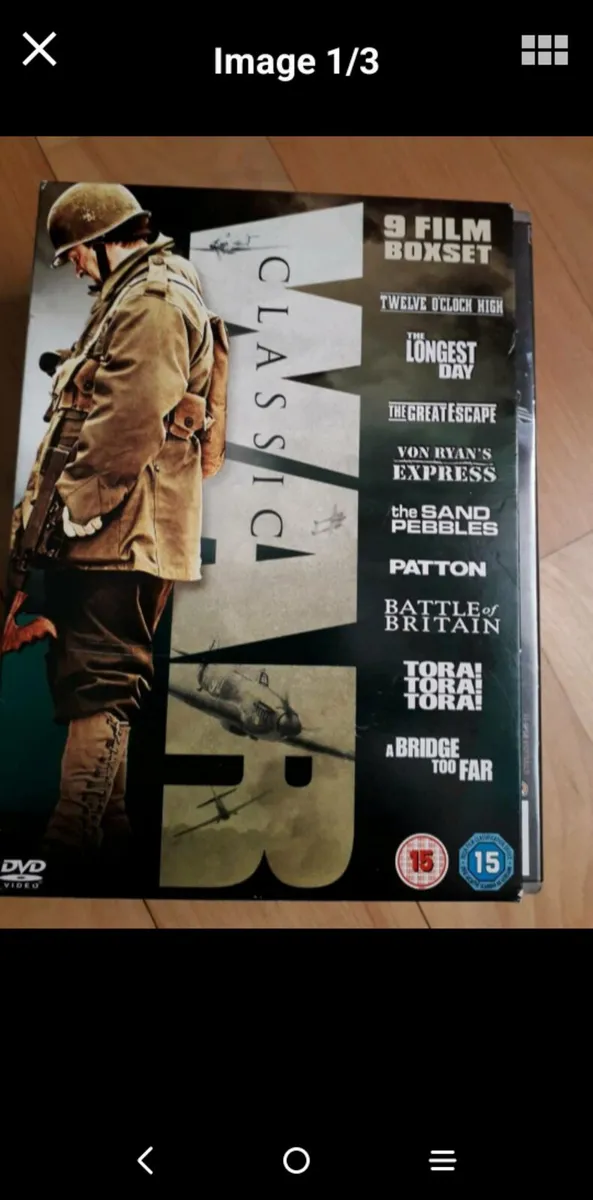 BOX.    SET.  OF.  9.  WAR.   FILMS. - Image 1