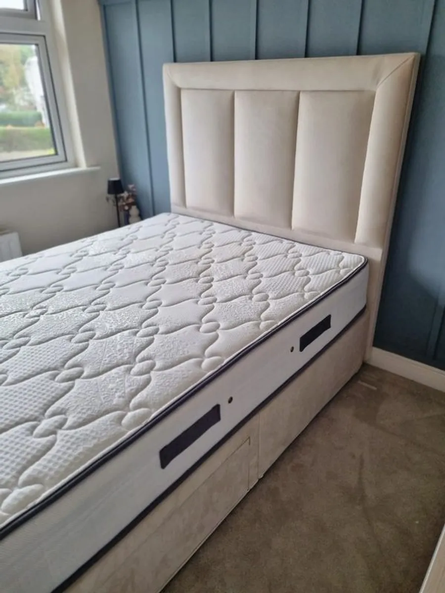 Respa double bed, mattress and headboard - Image 1