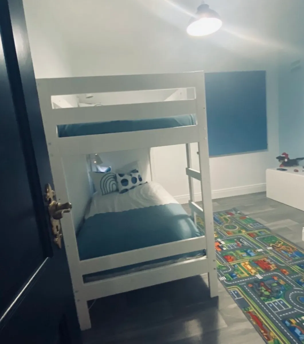 White Single Bunk Bed - Image 2