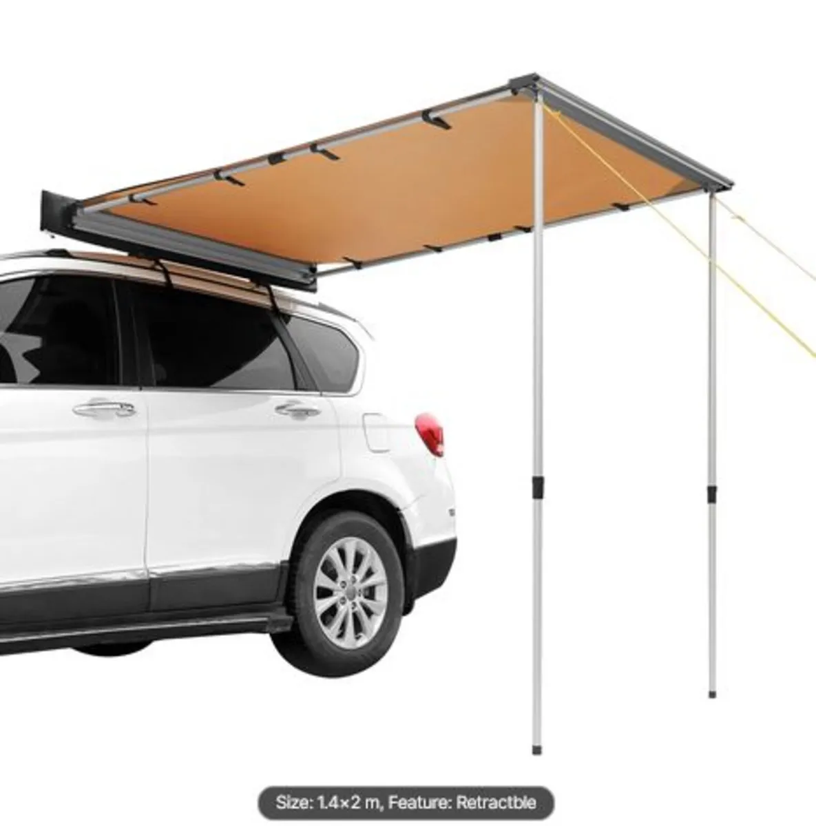 Car Side Awning, Large 4.6'x6.6' Shade Coverage - Image 1