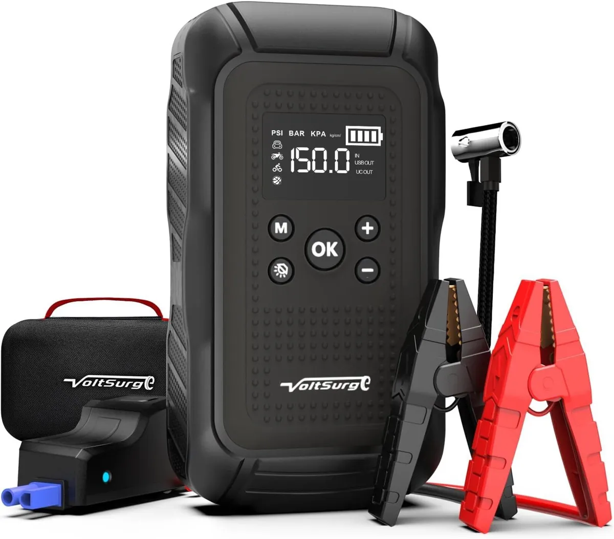 D04 Jump Starter with Air Compressor 6000A 150PSI - Image 1