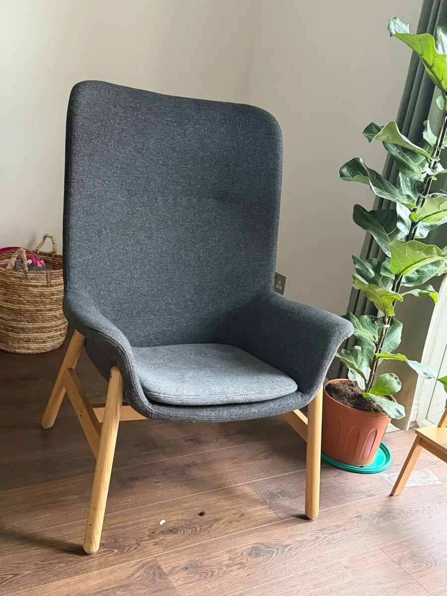 IKEA VEDBO High-Back Armchair – Dark Grey - Image 2