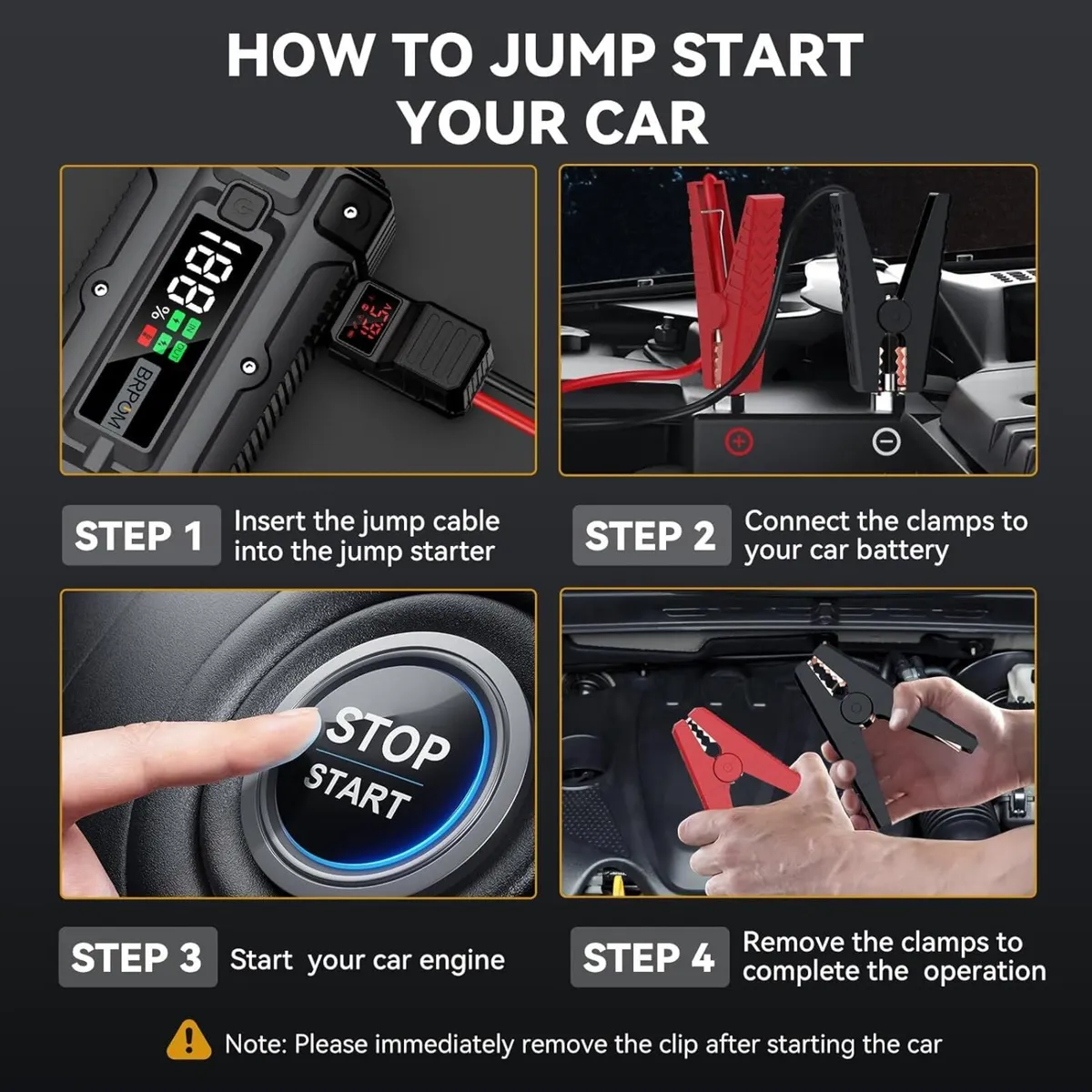 BM502 Car Battery Booster 26800mAh Jumpstarter - Image 4