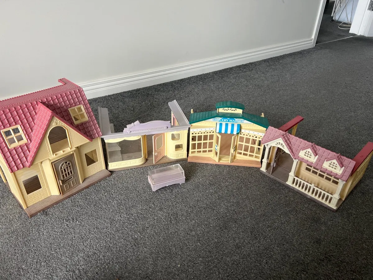 Sylvanian family houses, vehilcles and families - Image 1
