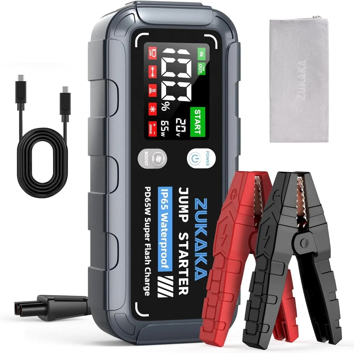 ZUKAKA 6000A Car Jump Starter, 26800mAh Battery - Image 1