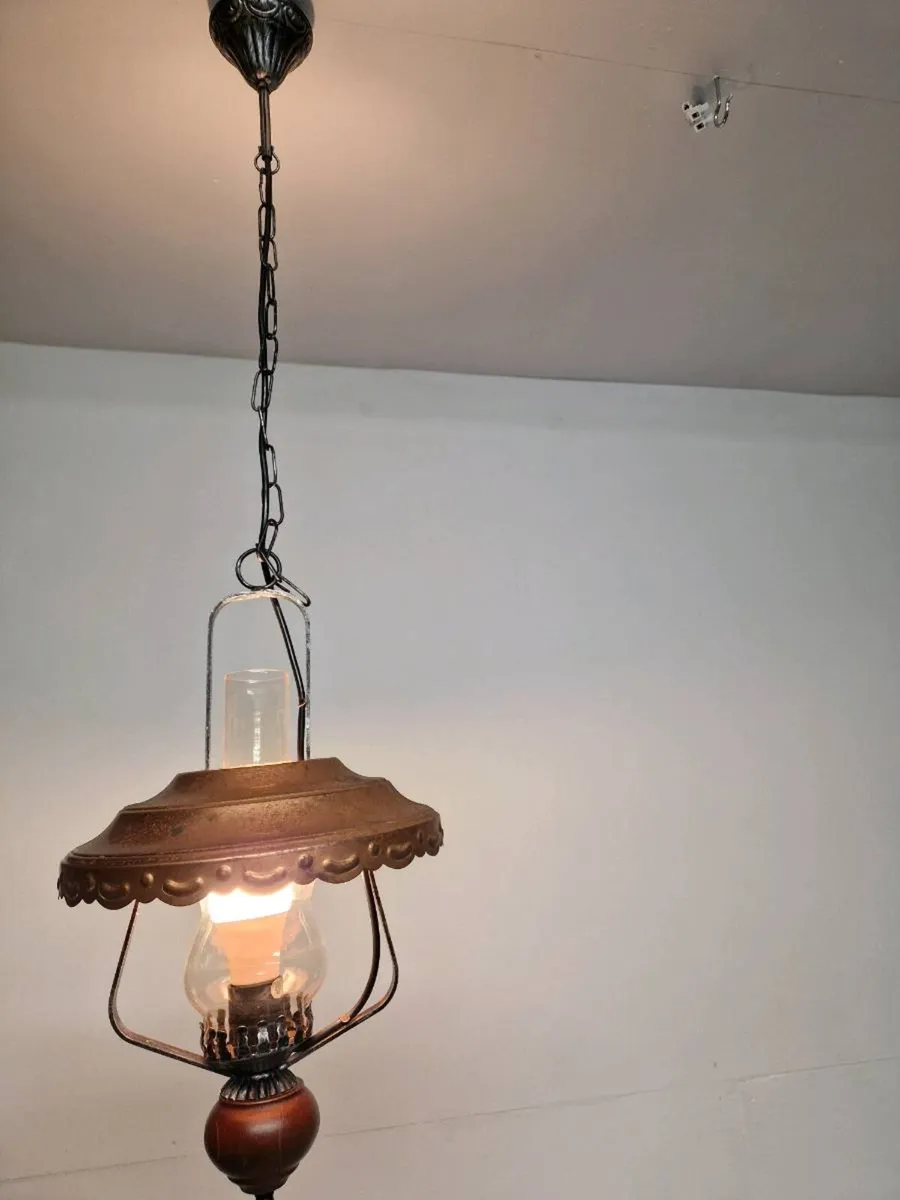 Copper French Vintage ceiling light - Image 3
