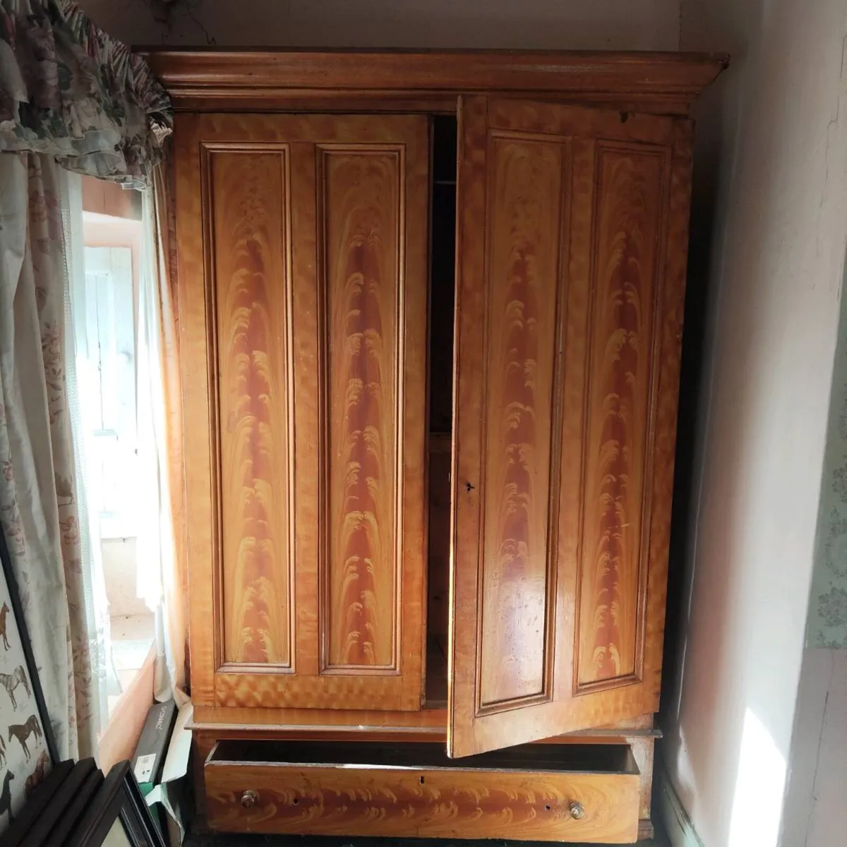 Inlaid Mahogany Wardrobe - Image 1