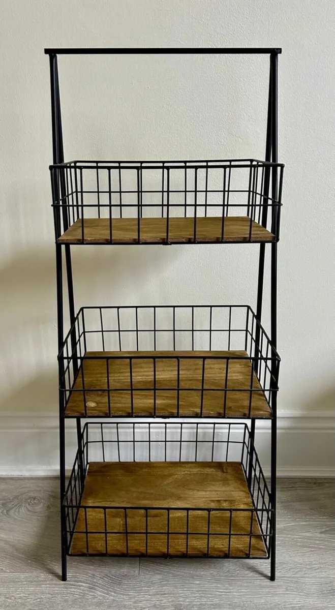 3-Tier Wood Storage Caddy/Kitchen Rack - Image 2